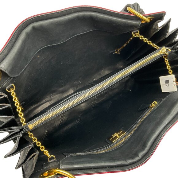 De Grisogono Vintage Red Patent Leather Embossed Tote Bag - Picture 10 of 10